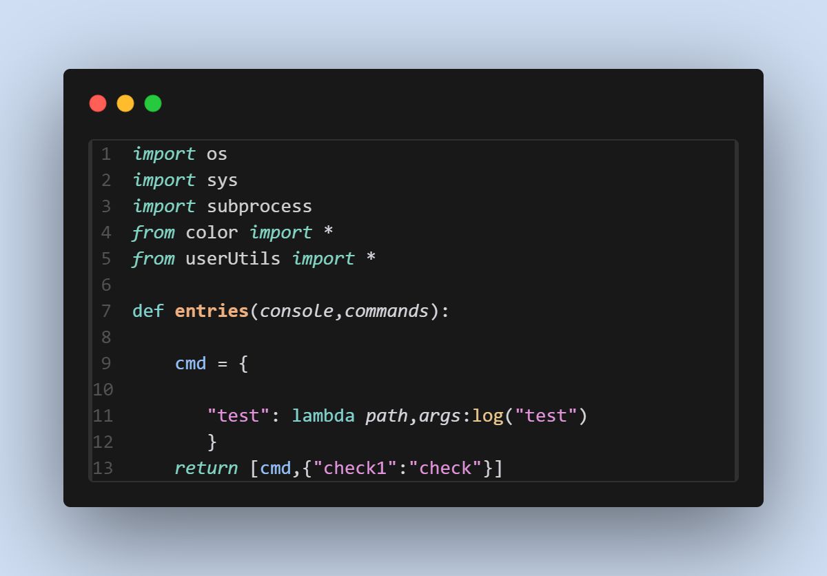 Wcons - Custom Command-Line Interface