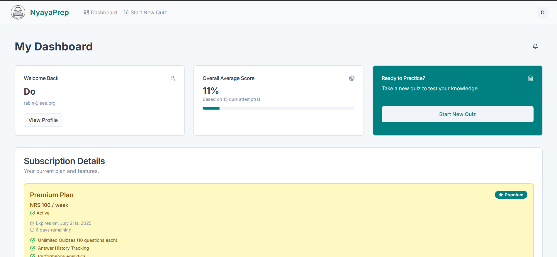 NyayaPrep - BALLB MCQ Preparation